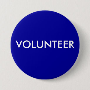 VOLUNTEER 7.5 CM ROUND BADGE