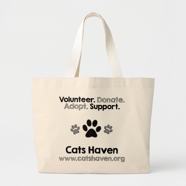 Volunteer.Adopt.Donate.Support Tote (Front)