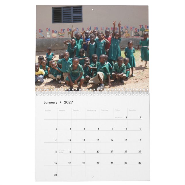 Volunteer Africa - Customised Calendar (Jan 2027)