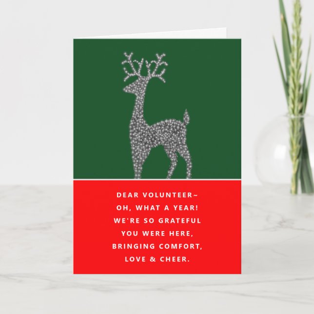 Volunteer Appreciation Christmas Holiday Cards (Front)