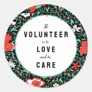 Volunteer Appreciation Classic Round Sticker