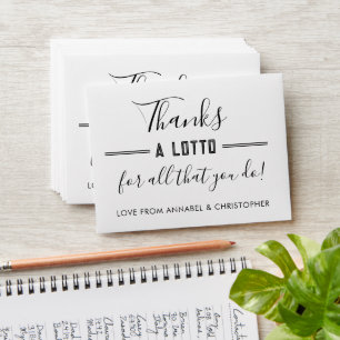 Volunteer Appreciation Lotto Envelope   Thanks a 