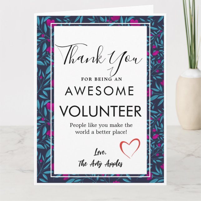 volunteer appreciation week  card (Front)