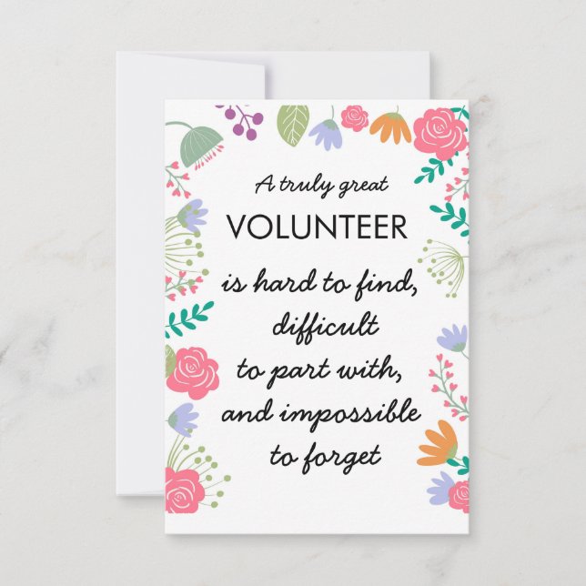 volunteer appreciation week card (Front)