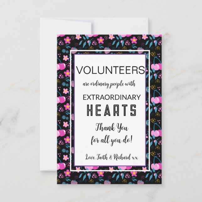 volunteer appreciation week pattern card (Front)