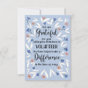 volunteer appreciation week pattern card
