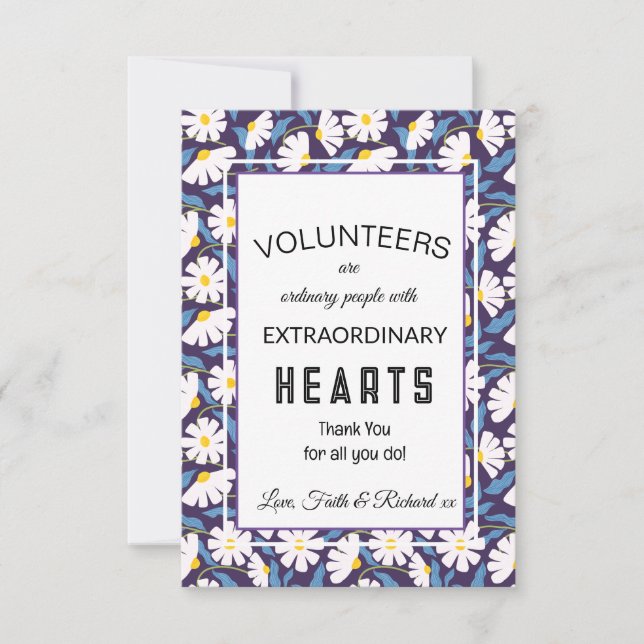 volunteer appreciation week pattern card (Front)