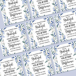 volunteer appreciation week pattern card square sticker