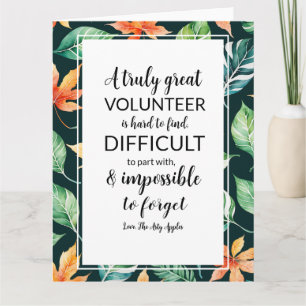 volunteer appreciation week tropical card
