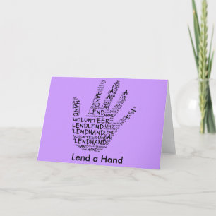 Volunteer Awareness: Lend a Helping Hand Card
