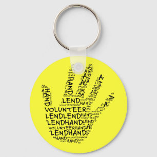 Volunteer Awareness: Lend a Helping Hand Key Ring