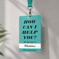Volunteer Badge 3x5 | How Can I Help Name Badges