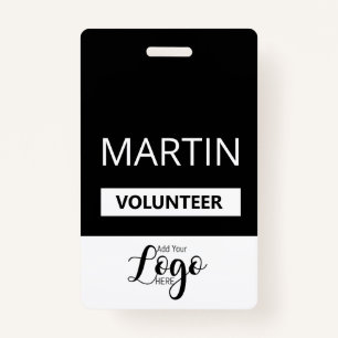 Volunteer Badge   Custom Name Tag ID Badge