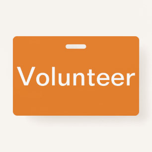 Volunteer Badge ID Badge