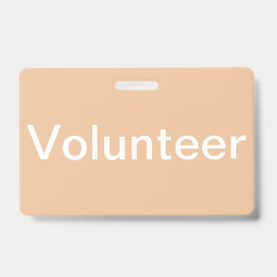 Volunteer Badge ID Badge