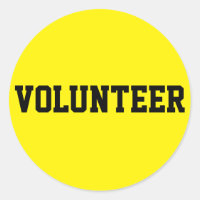 Volunteer Black and Yellow ID Event Badge