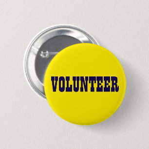 Volunteer Blue and Gold Playbill 6 Cm Round Badge