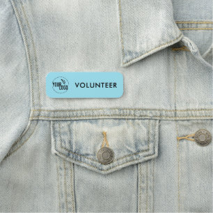 Volunteer Blue or Any Colour Business Logo Name Tag