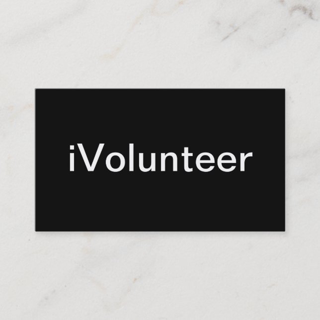 Volunteer Business Card (Front)