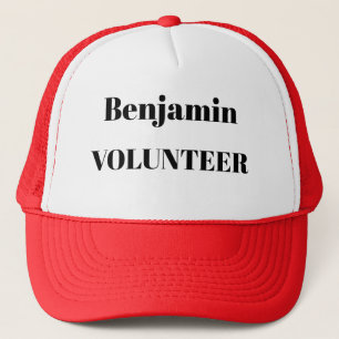 Volunteer Cap Custom name