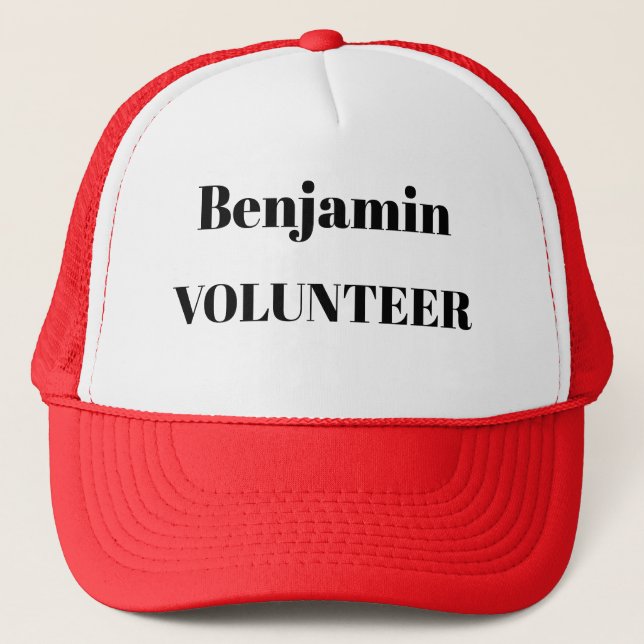 Volunteer Cap Custom name (Front)