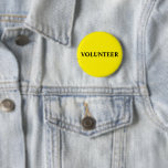 Volunteer Charity Event Yellow 6 Cm Round Badge<br><div class="desc">Volunteer Charity Event Yellow Button</div>