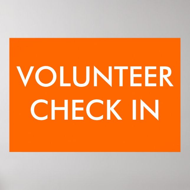 VOLUNTEER CHECK IN POSTER (Front)