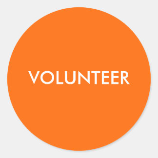 VOLUNTEER CLASSIC ROUND STICKER