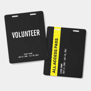 Volunteer Community Event ID Badge