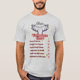 Volunteer Crew Christmas Personalised T-Shirt