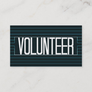 Volunteer Elegant Stripe Business Card