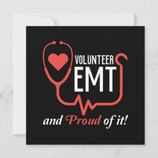Volunteer EMT EMS Paramedic Caduceus Doctor Ambula Invitation