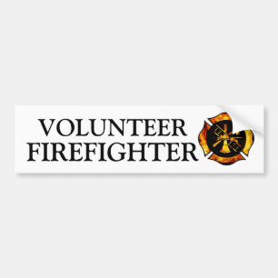 Volunteer Firefighter Bumpersticker Bumper Sticker