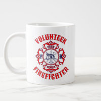 Volunteer Firefighter Flaming Maltese Cross Design