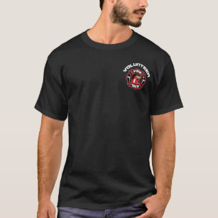 Volunteer Firefighter Modern Badge T-Shirt