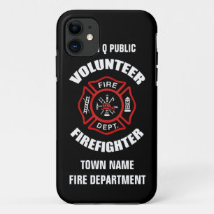 Volunteer Firefighter Name Template iPhone 11 Case