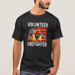 Volunteer Firefighter Usa Flag Firefighter Fireman T-Shirt
