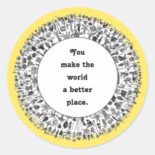 Volunteer Gift Ideas Classic Round Sticker