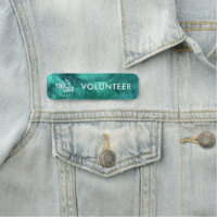 Volunteer Green Geometric Pin or Magnetic Backing