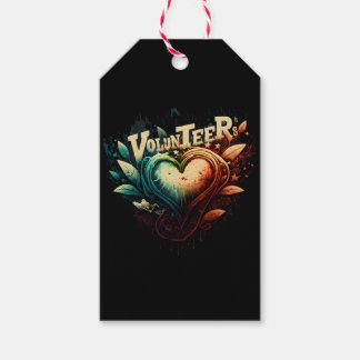 Volunteer heart gift tags