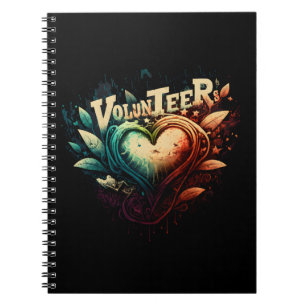 Volunteer heart notebook