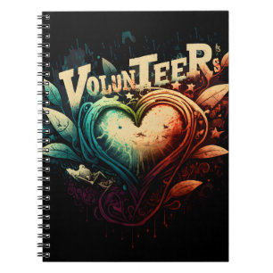 Volunteer heart  notebook