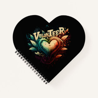 Volunteer heart  notebook
