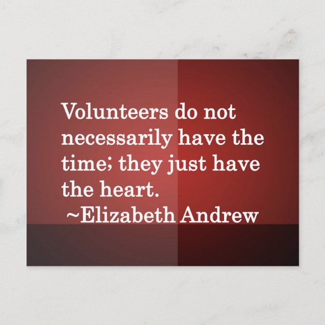Volunteer Heart Postcard (Front)