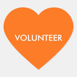 VOLUNTEER HEART STICKER