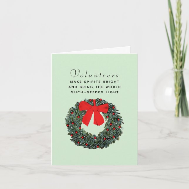 Volunteer Holiday Appreciation Cards (Front)