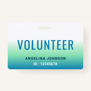 Volunteer ID ID Badge