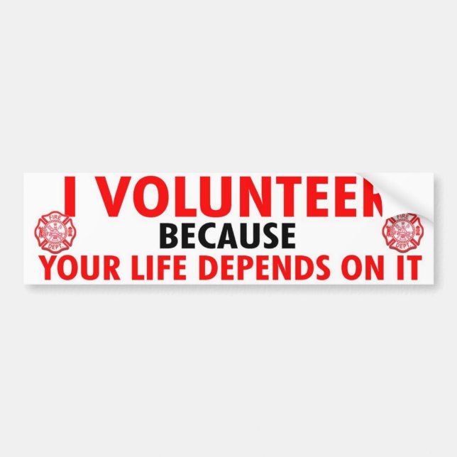 VOLUNTEER LIFE BUMPER STICKER (Front)
