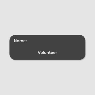 Volunteer Magnetic Name Tag