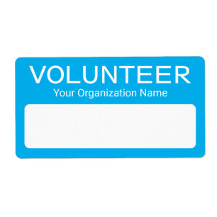 Volunteer Name Stickers Write On Badge Labels